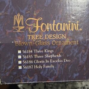 Fontanani Blown Glass Holy Family Ornament
